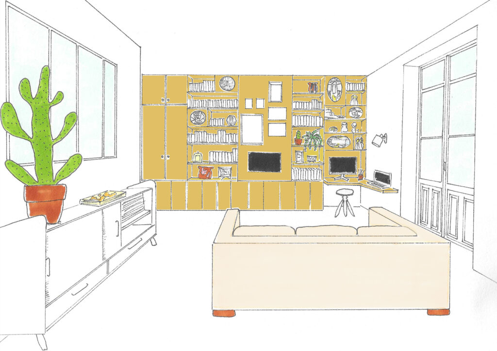 Dessin Amenagement Interieur Salon 